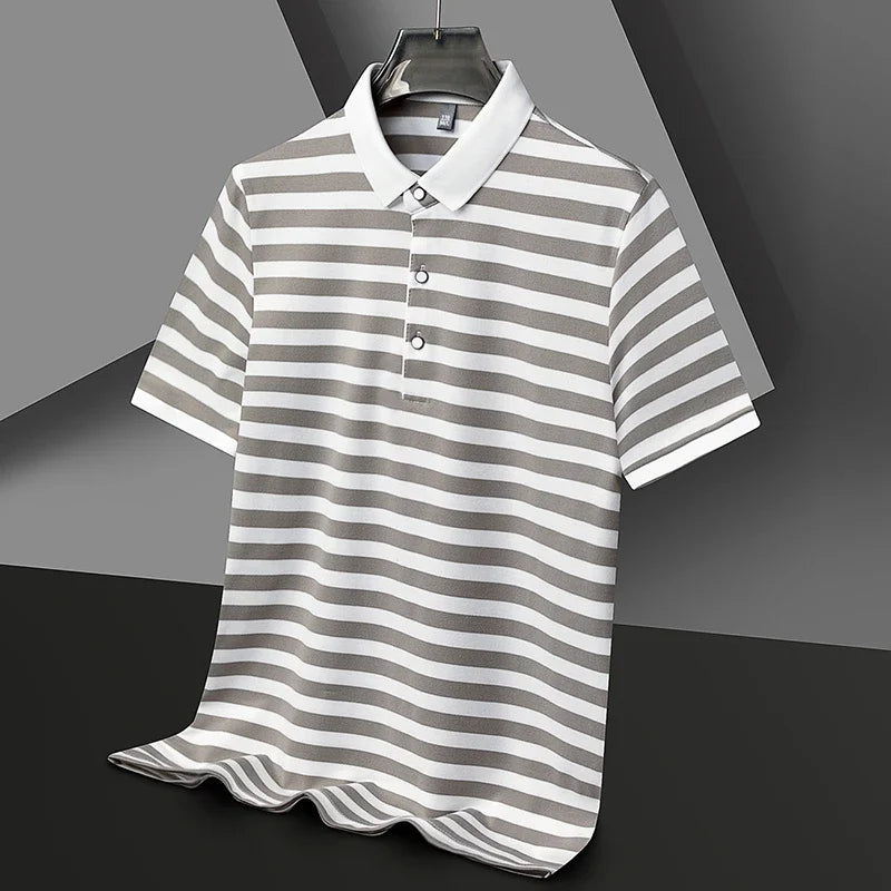 Broughton Striped Cotton Polo - Men's Polo Shirt