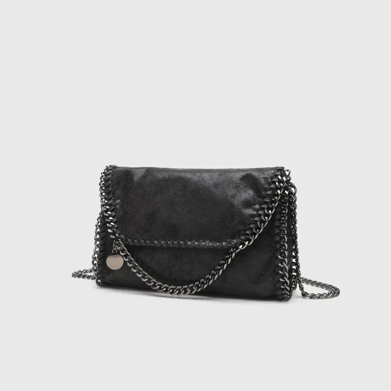 Jett Leather Shoulder Bag - Men's Gothic Chain Bag