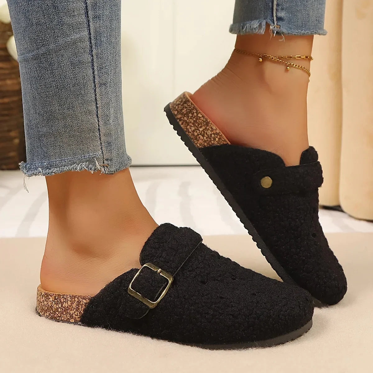 Solace Fleece Clogs - Men's Cork Sole Fleece Clogs