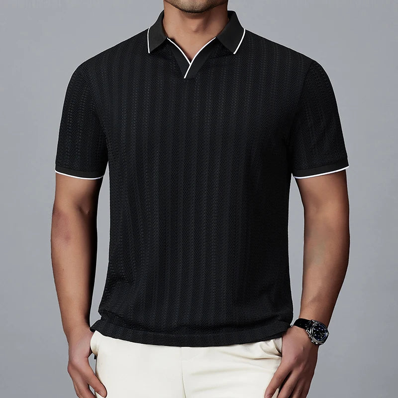Luca Milano Knitted Polo - Men's Short Sleeve Knit