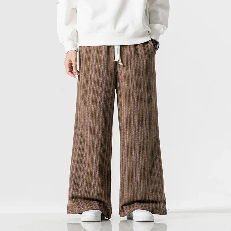 Calder Striped Trousers - Wide Leg Men's Trousers