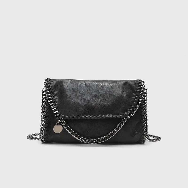 Jett Leather Shoulder Bag - Men's Gothic Chain Bag