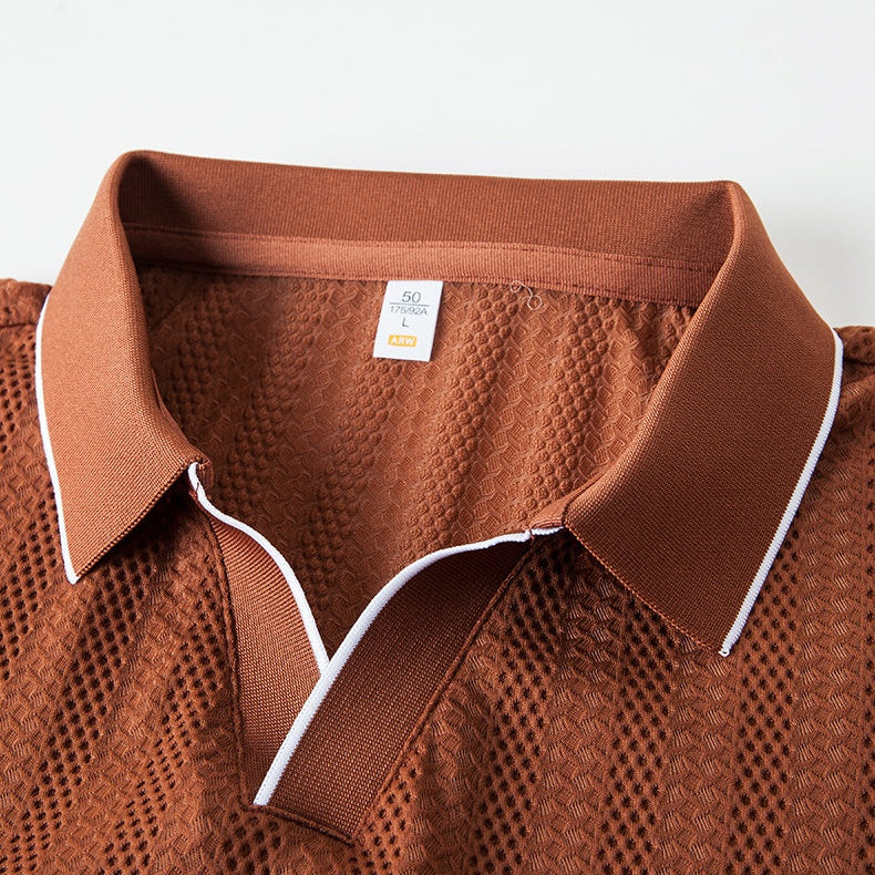 Luca Milano Knitted Polo - Men's Short Sleeve Knit
