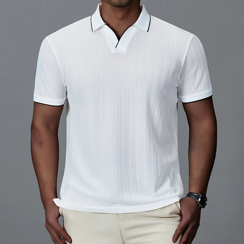 Luca Milano Knitted Polo - Men's Short Sleeve Knit