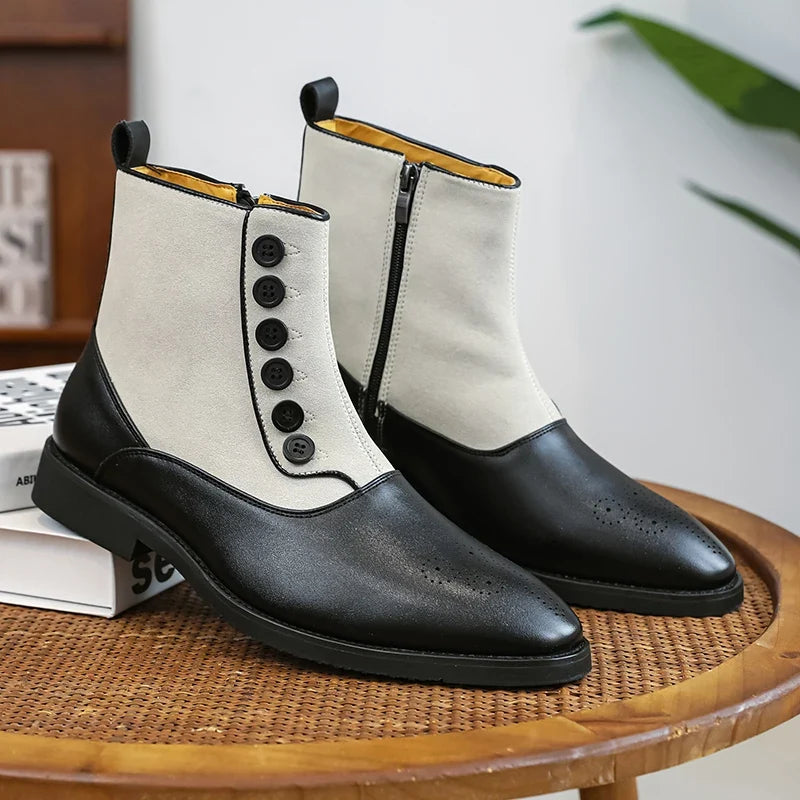 Hartford Leather Boots - Two Tone Men's Chelsea Boots