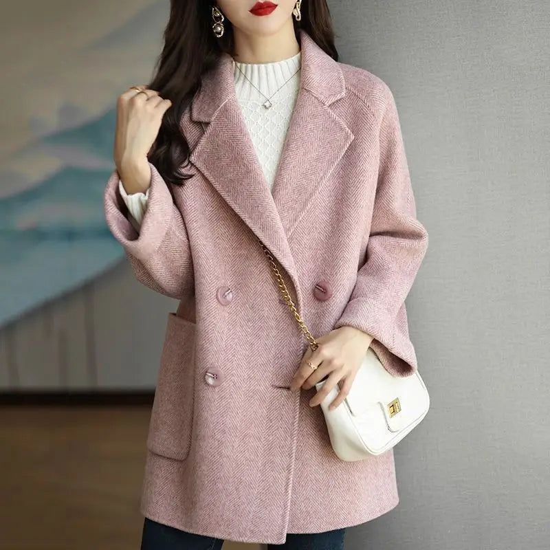 Veloura Overcoat - Double Breasted Men's Wool Look Coat