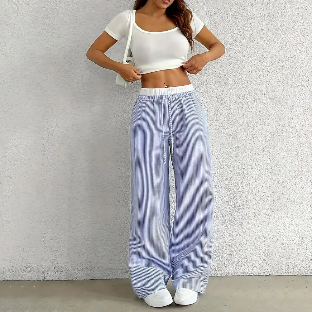 Serena Wide Leg Pants - Pinstripe Men's Trousers