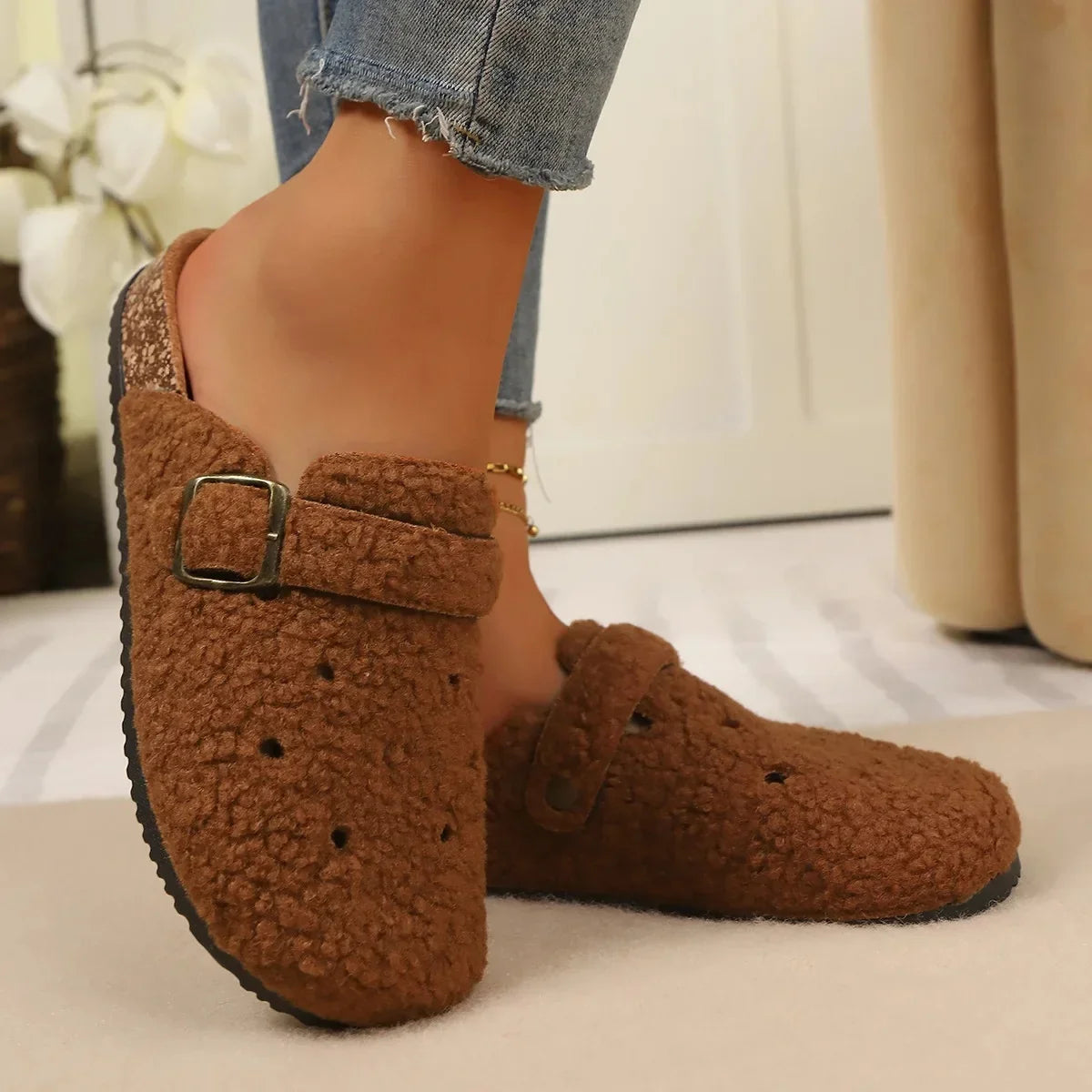 Solace Fleece Clogs - Men's Cork Sole Fleece Clogs