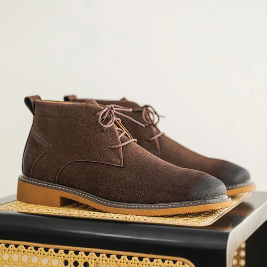 Grantley Suede Boots - Men's Lace Up Chelsea Boots