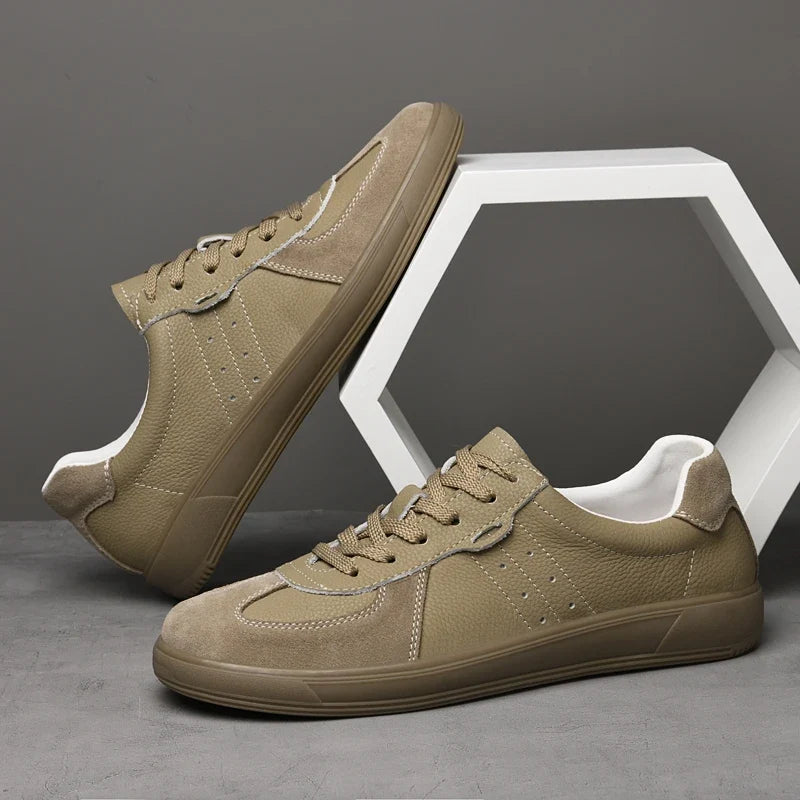 Emilio Leather Sneakers - Men's Leather Trainers
