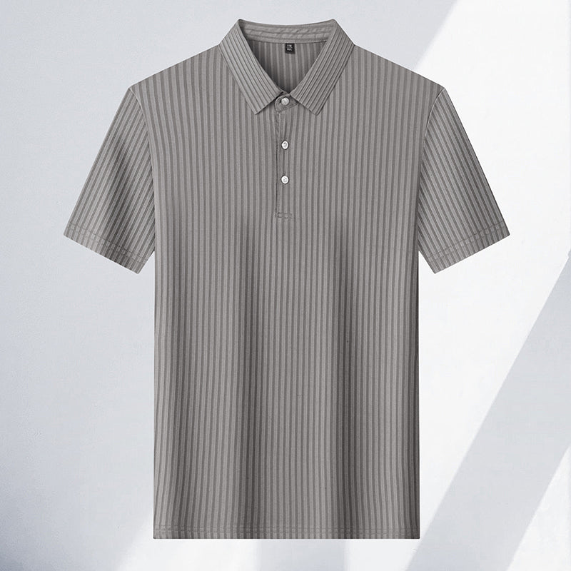 Cavill Polo Shirt - Textured Stripe Men's Polo