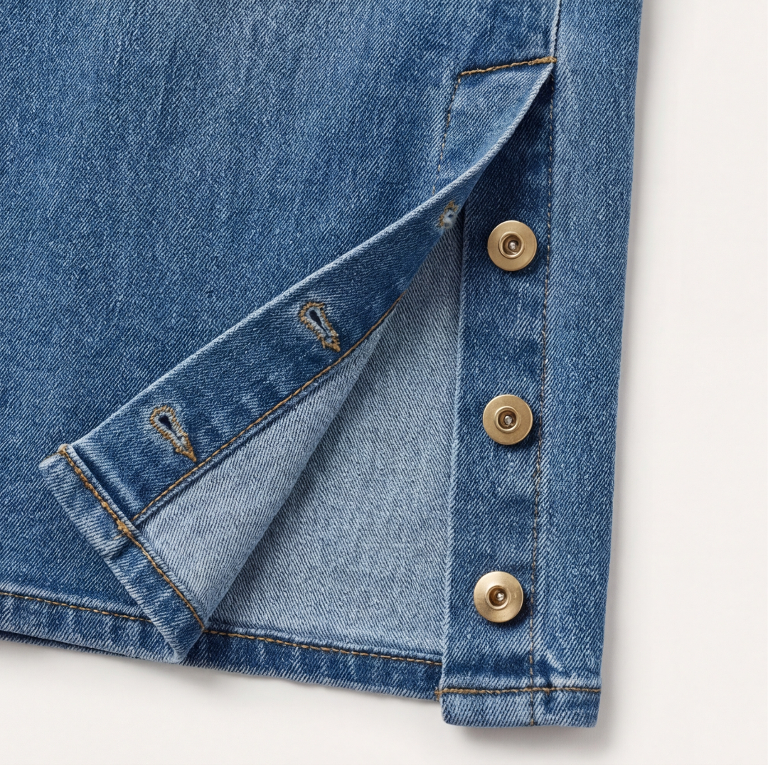 Revelle Button Front Jeans - Women's Wide Leg Jeans