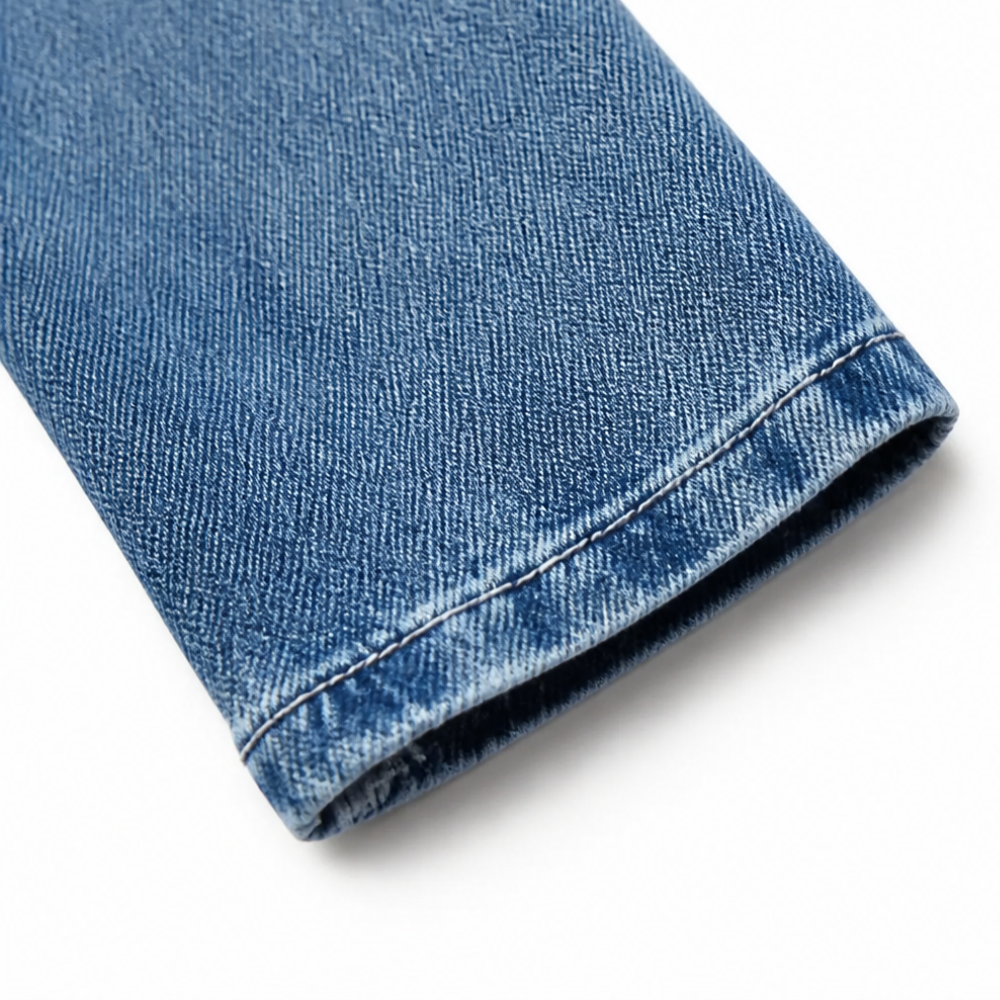 Maelyn Ruffle Denim Jacket - Women's Open Front Jacket