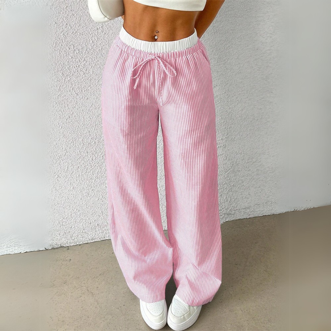 Serena Wide Leg Pants - Pinstripe Men's Trousers