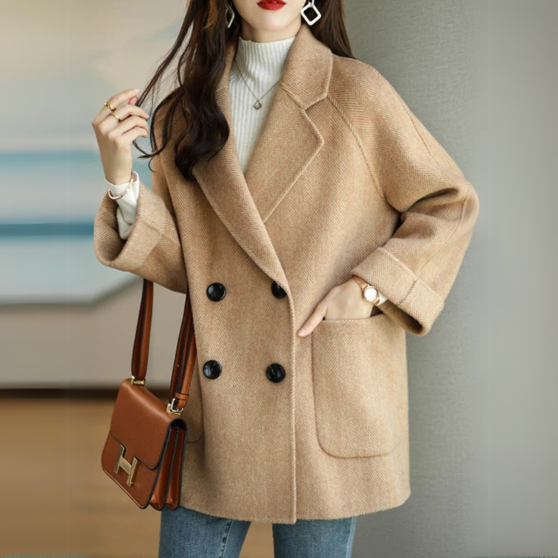 Veloura Overcoat - Double Breasted Men's Wool Look Coat