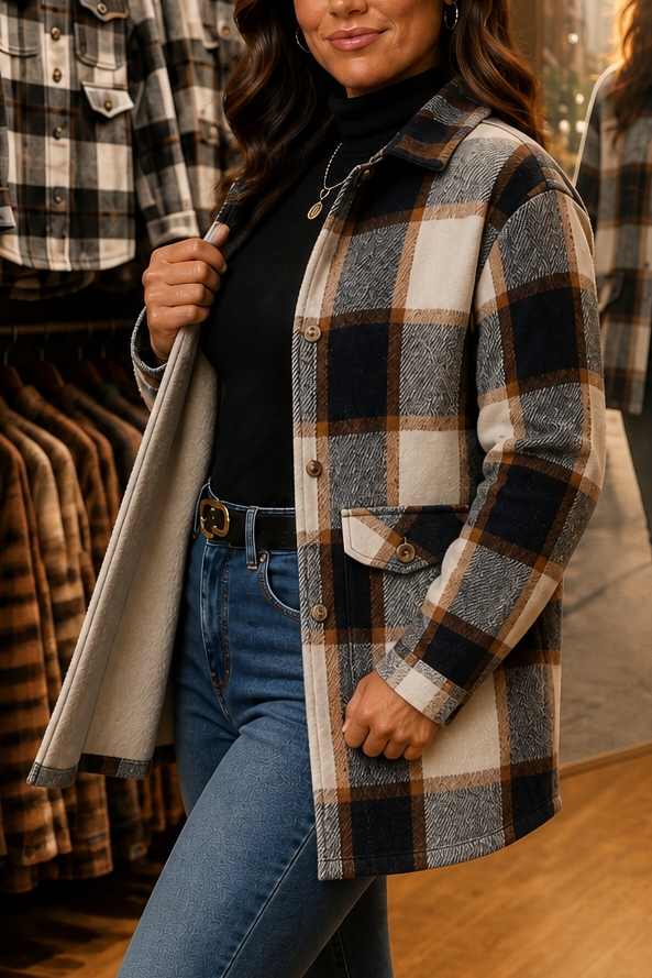 Shackston Plaid Shirt Jacket - Women's Relaxed Shacket