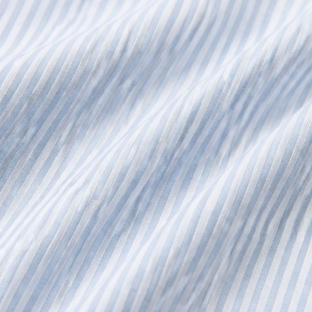 Lunavia - Striped Henley Top with Stripe Panel for Women