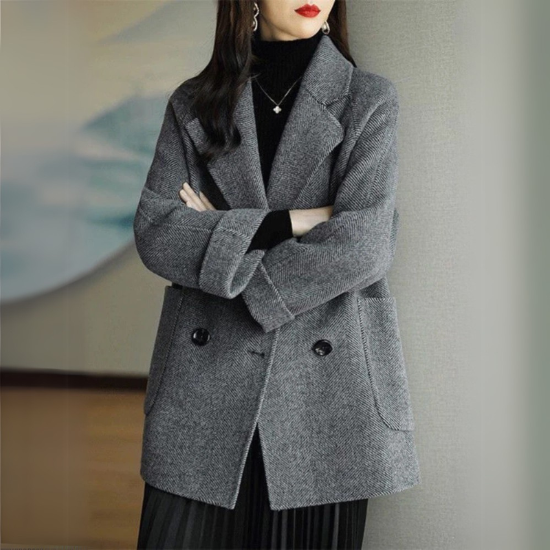 Veloura Overcoat - Double Breasted Men's Wool Look Coat