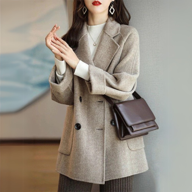Veloura Overcoat - Double Breasted Men's Wool Look Coat