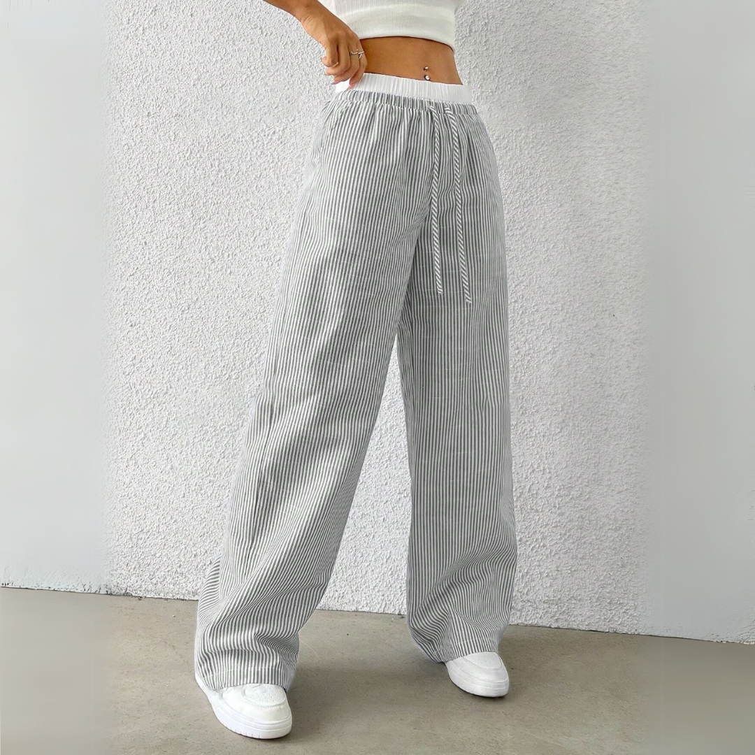 Serena Wide Leg Pants - Pinstripe Men's Trousers