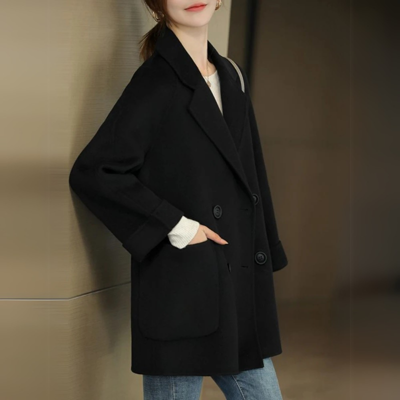 Veloura Overcoat - Double Breasted Men's Wool Look Coat