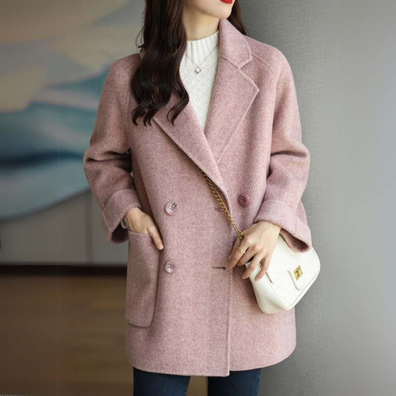 Veloura Overcoat - Double Breasted Men's Wool Look Coat