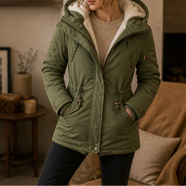 Warmbella Fleece-Lined Padded Parka - Women's Hooded Coat