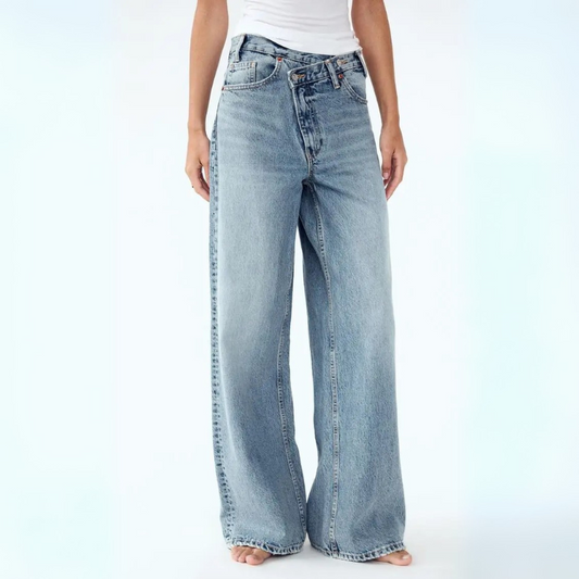 Savannah Wide-Leg Jeans - High Rise Vintage Wash Jeans