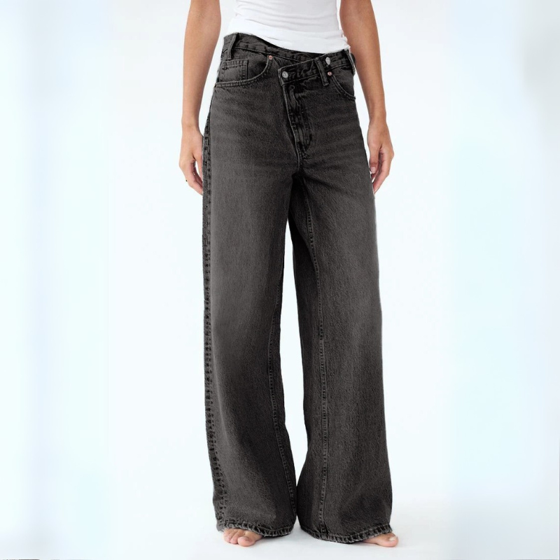 Savannah Wide-Leg Jeans - High Rise Vintage Wash Jeans