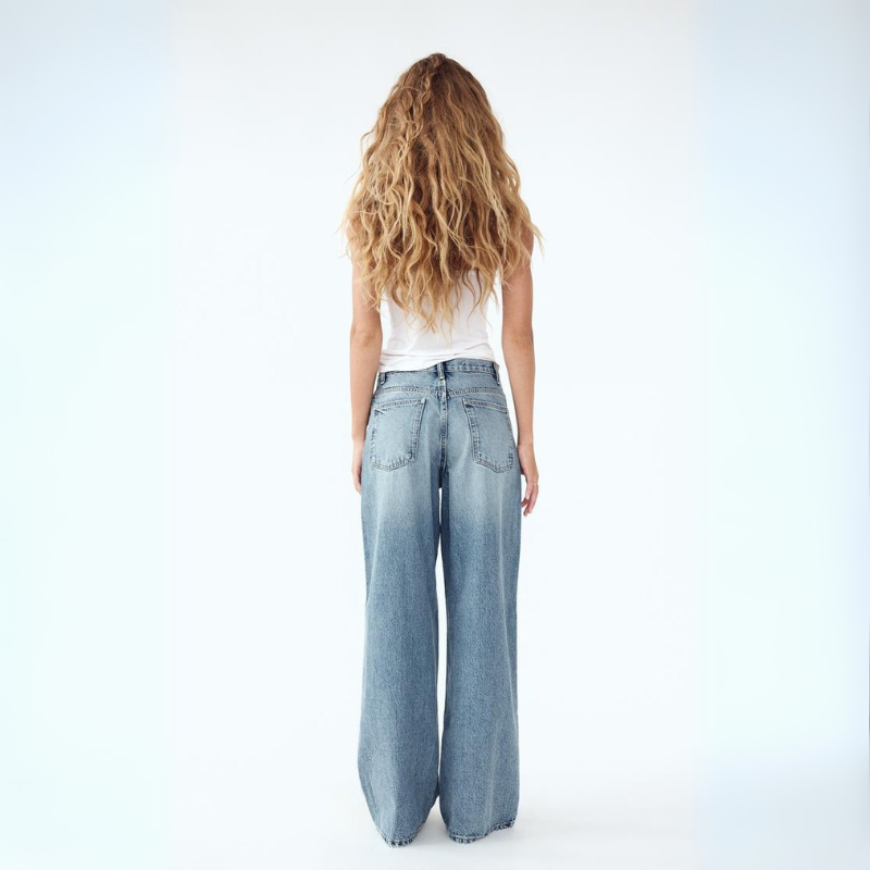 Savannah Wide-Leg Jeans - High Rise Vintage Wash Jeans