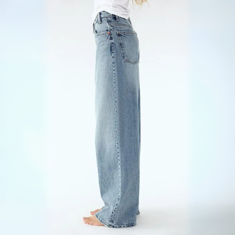 Savannah Wide-Leg Jeans - High Rise Vintage Wash Jeans