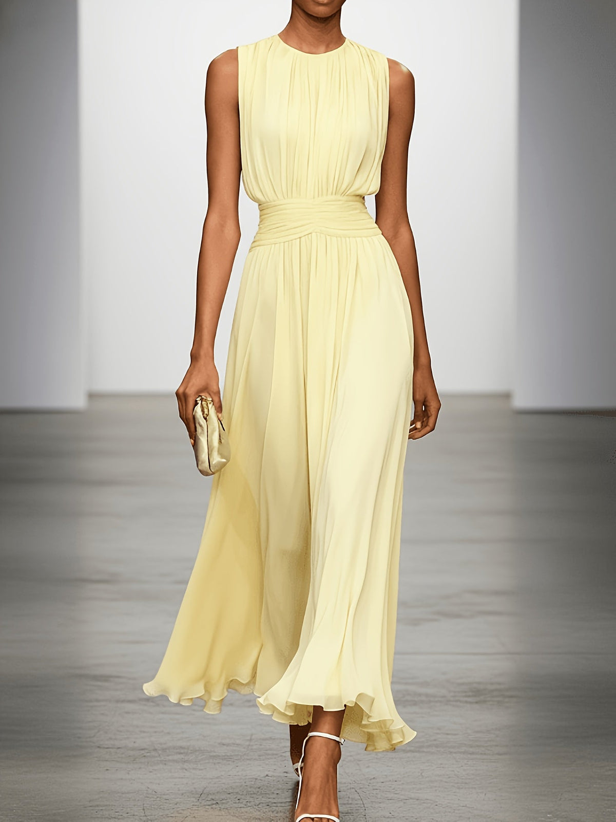 Arabella Pleated Maxi Dress - Women's Wedding Guest Dress
