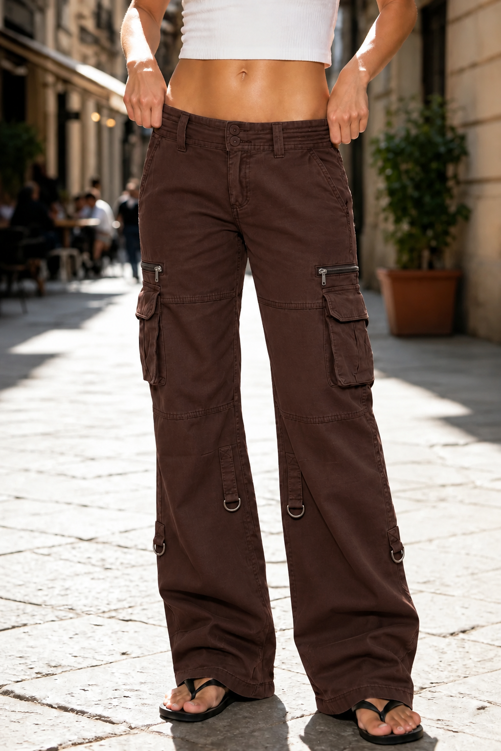 Wearbella Wide Leg Cargo Pants - Women's Vintage Cargos