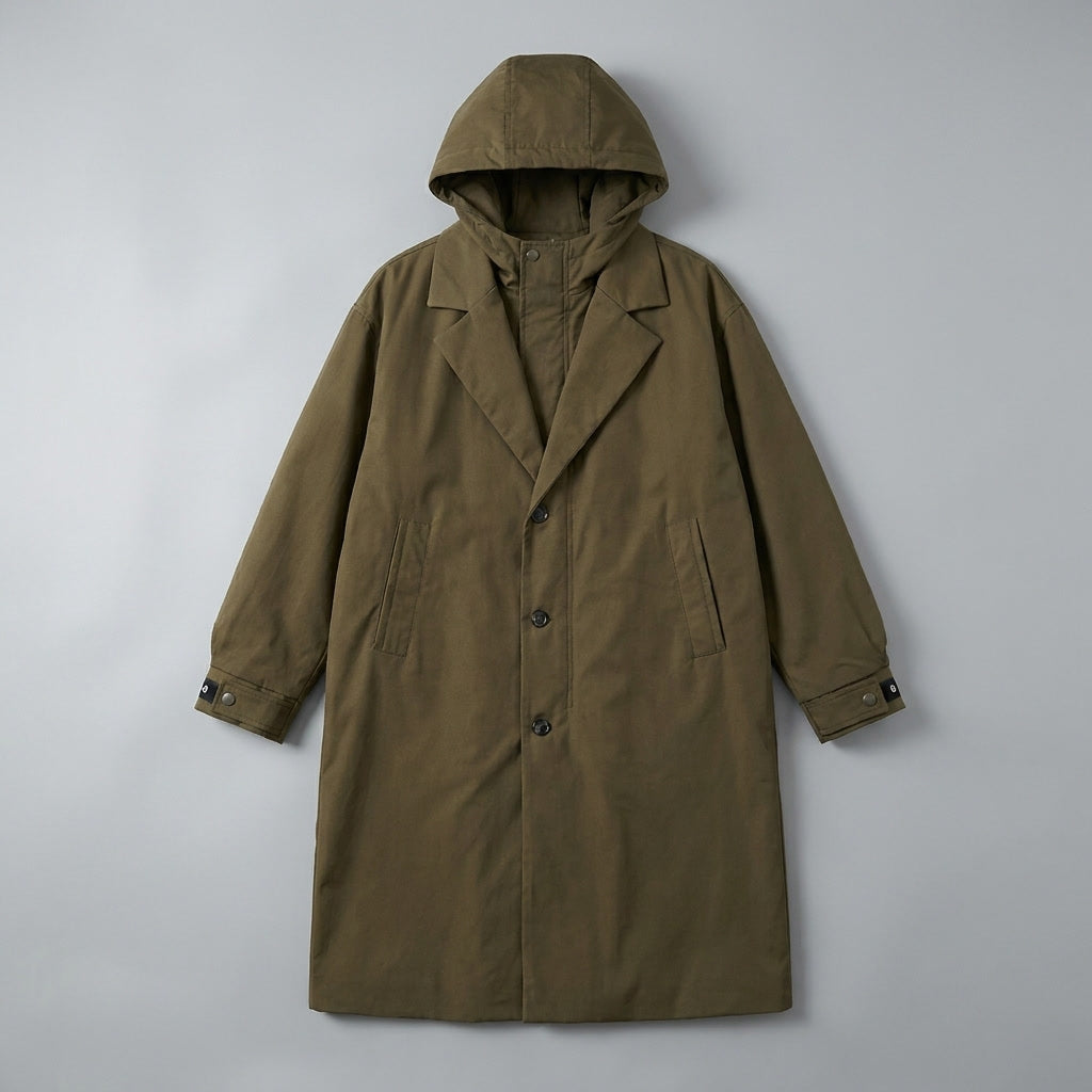 Kensington Overcoat - Men's Hooded Long Overcoat