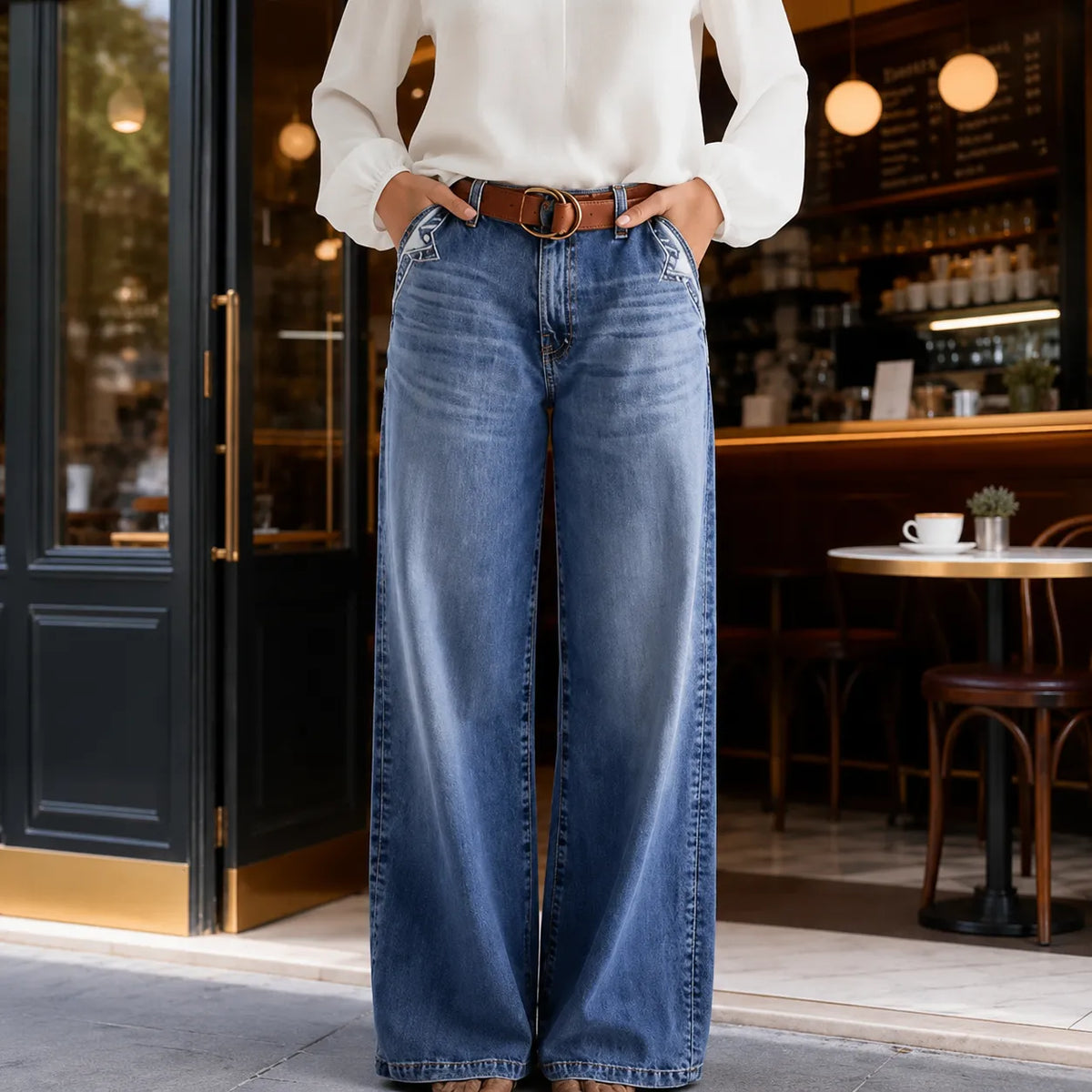 Luvenza Vintage Flare Jeans - Wide Leg Women's Jeans