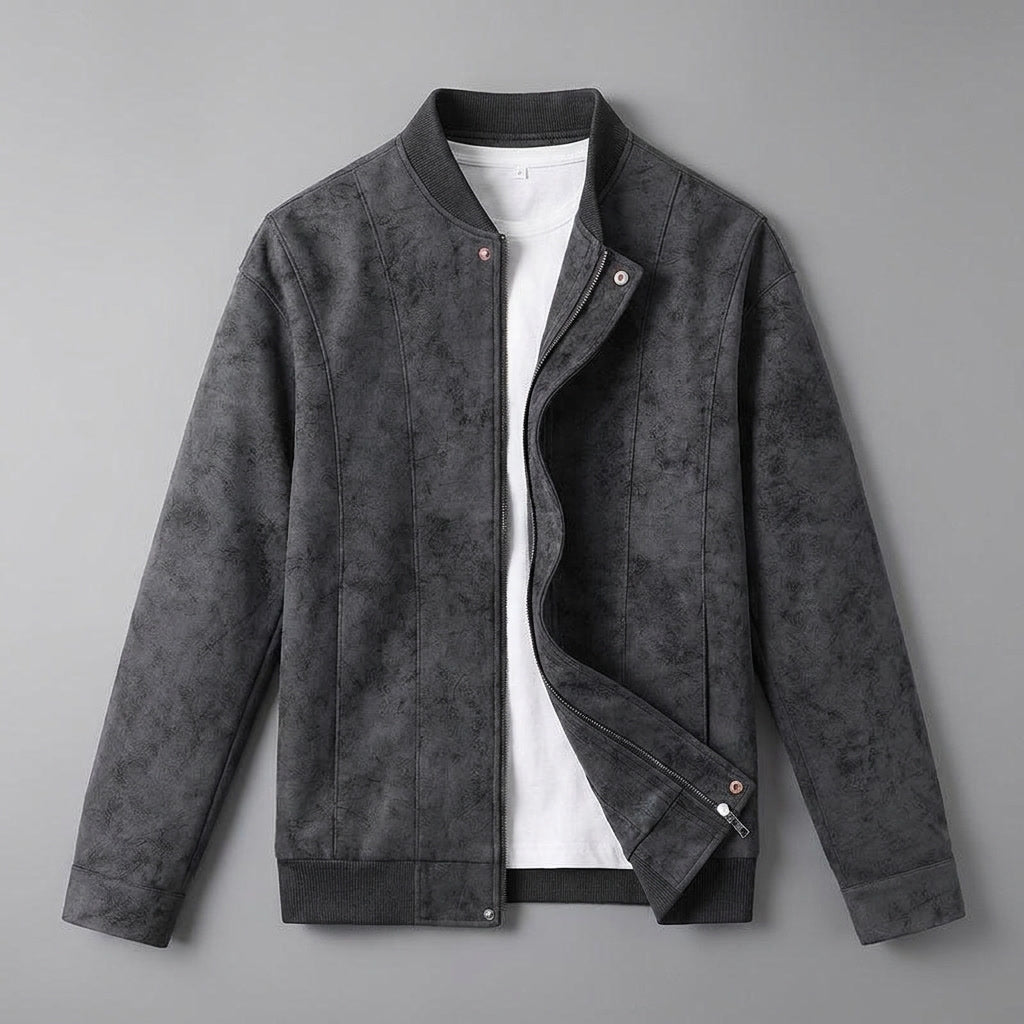 Union Bomber Jacket - Men's Vegan Suede Bomber