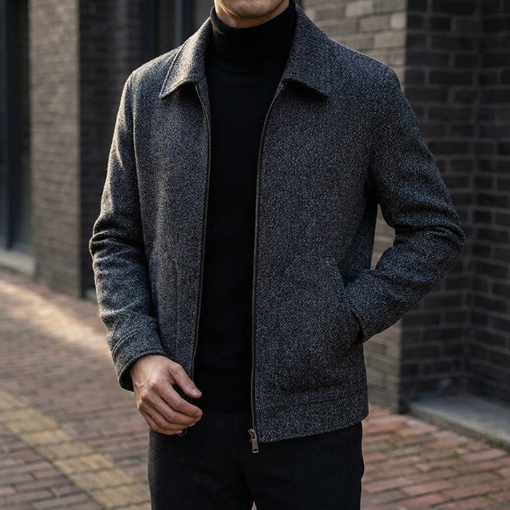 Albany Knit Wool Jacket - Men's Zip Up Wool Jacket