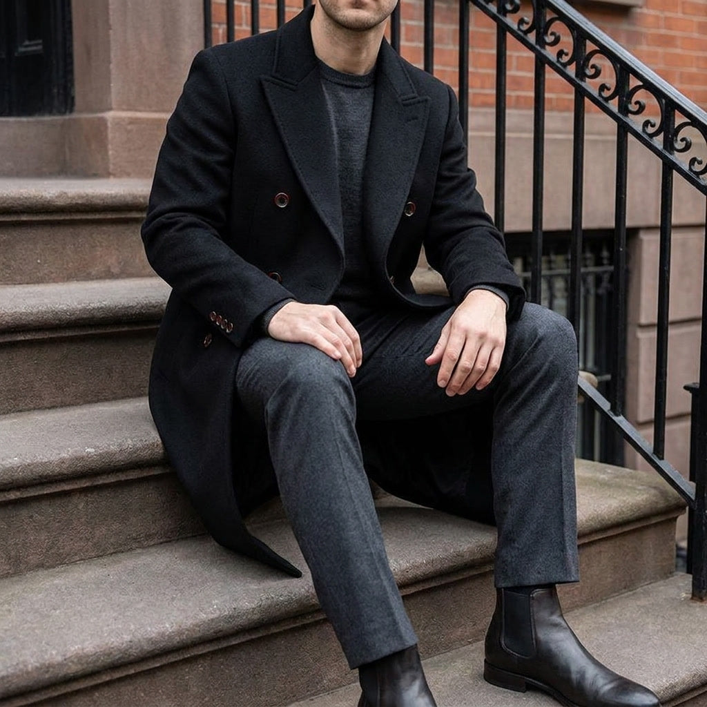 Rothwell Wool Overcoat - Men's Double Breasted Coat