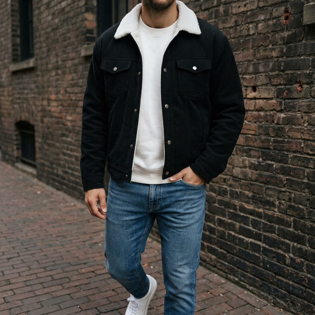 Hudson Corduroy Jacket - Fleece Lined Men's Jacket