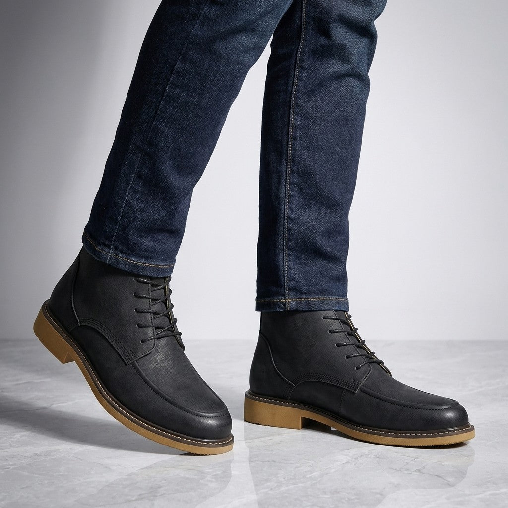 Dean Leather Boots - Men's Moc Toe Lace Up Boots