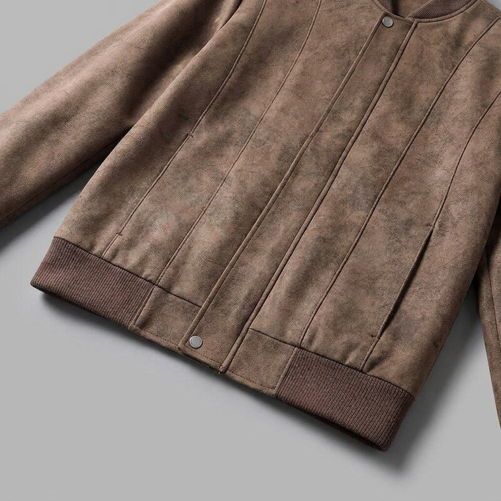 Union Bomber Jacket - Men's Vegan Suede Bomber