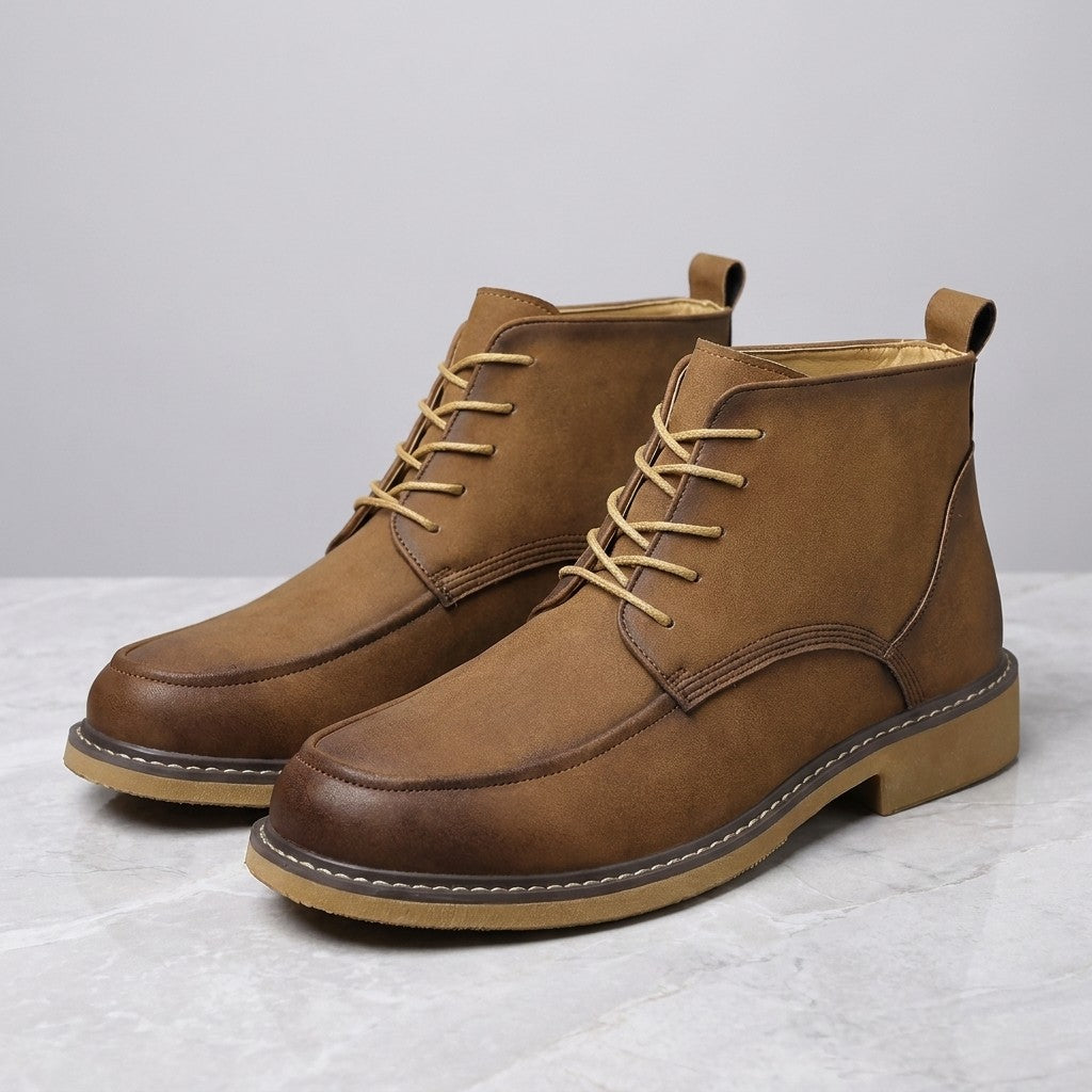 Dean Leather Boots - Men's Moc Toe Lace Up Boots