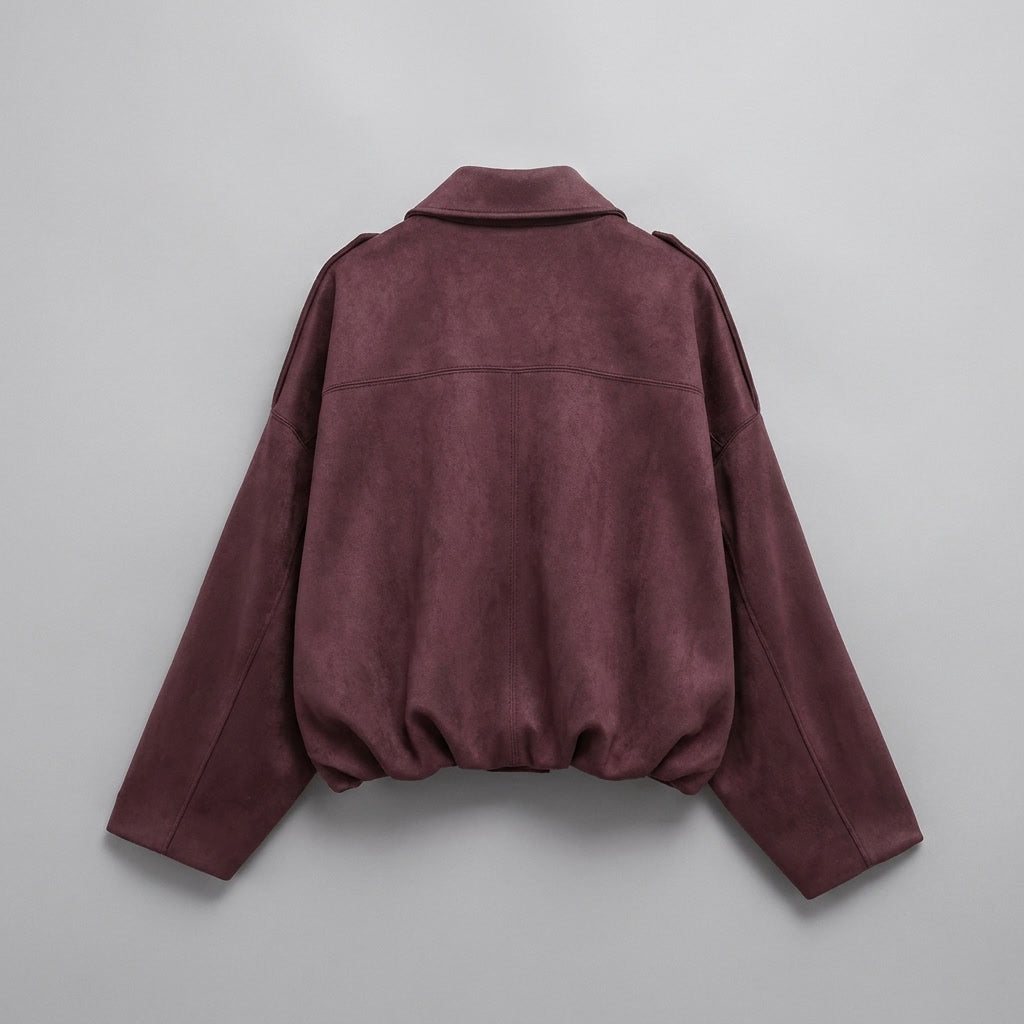 Renna Suede Bomber Jacket - Men's Cropped Bomber