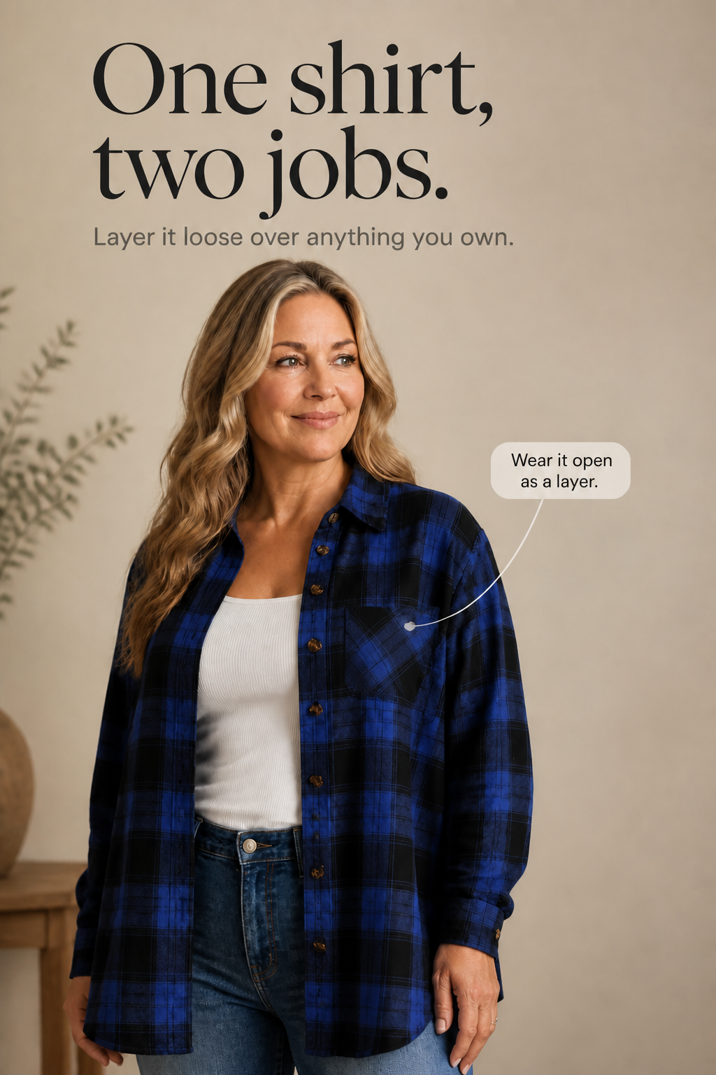 Overshirt & Co Buffalo Plaid Shacket - Women's Oversized