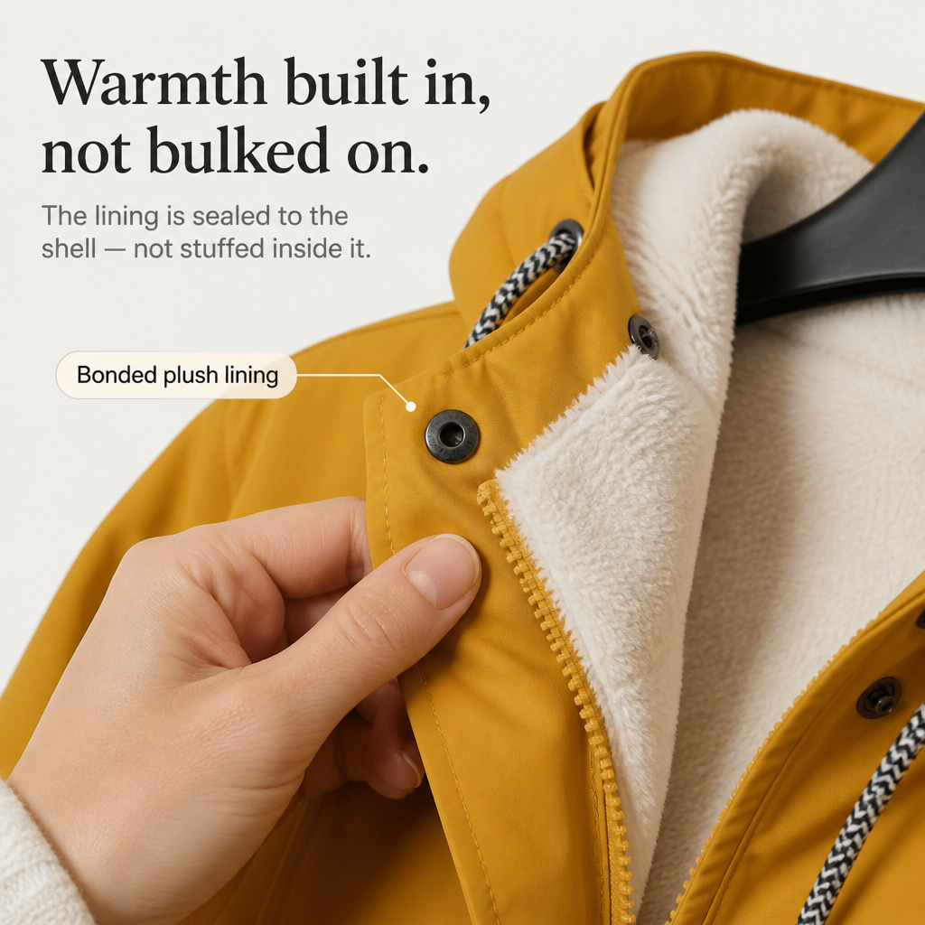 Cozynara Fleece-Lined Jacket - Windproof Women's Coat