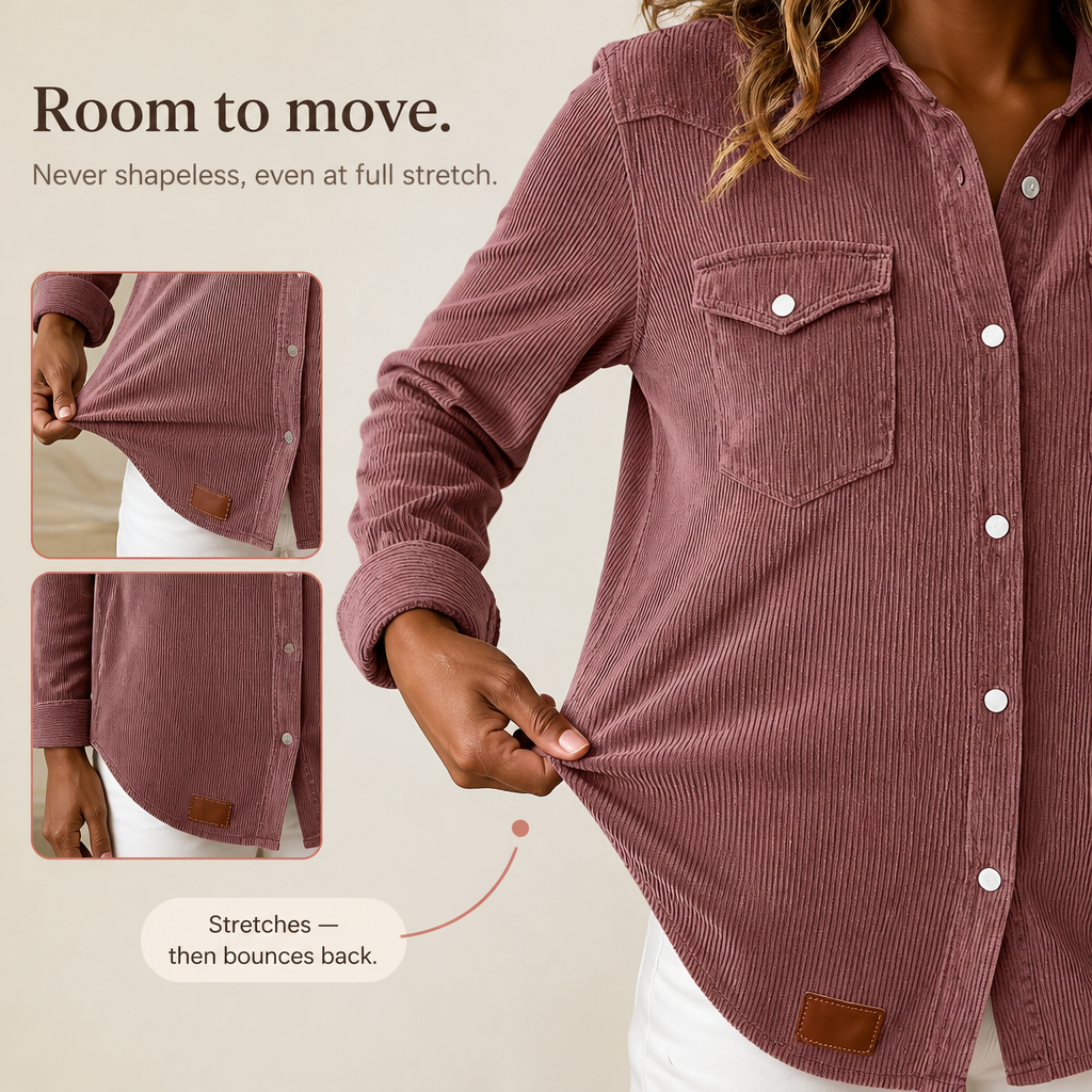 Ribwell Ribbed Knit Shacket - Women's Button Front Shirt