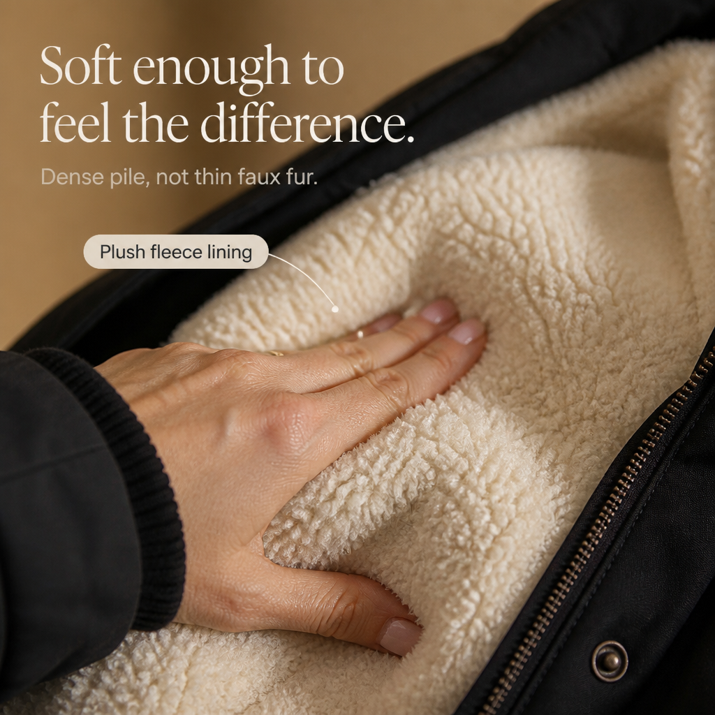 Warmbella Fleece-Lined Padded Parka - Women's Hooded Coat