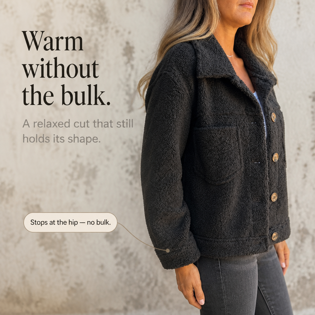 Ariane Curly Faux Fur Jacket - Women's Button-Front Coat