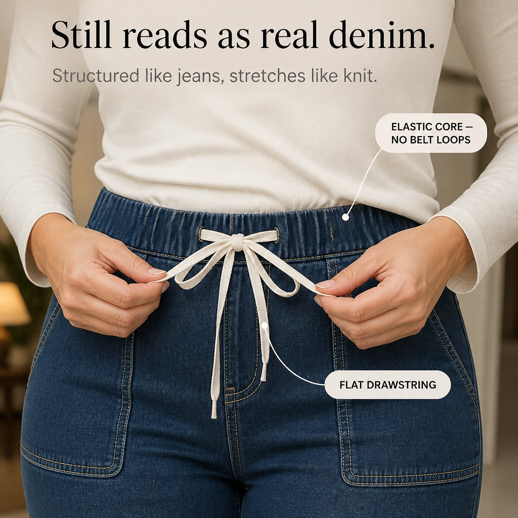 Wearbella Drawstring Jeans - Tapered Stretch Women's Jeans