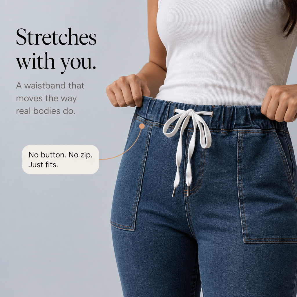 Trouver Denim Joggers - Drawstring Tapered Women's Jeans